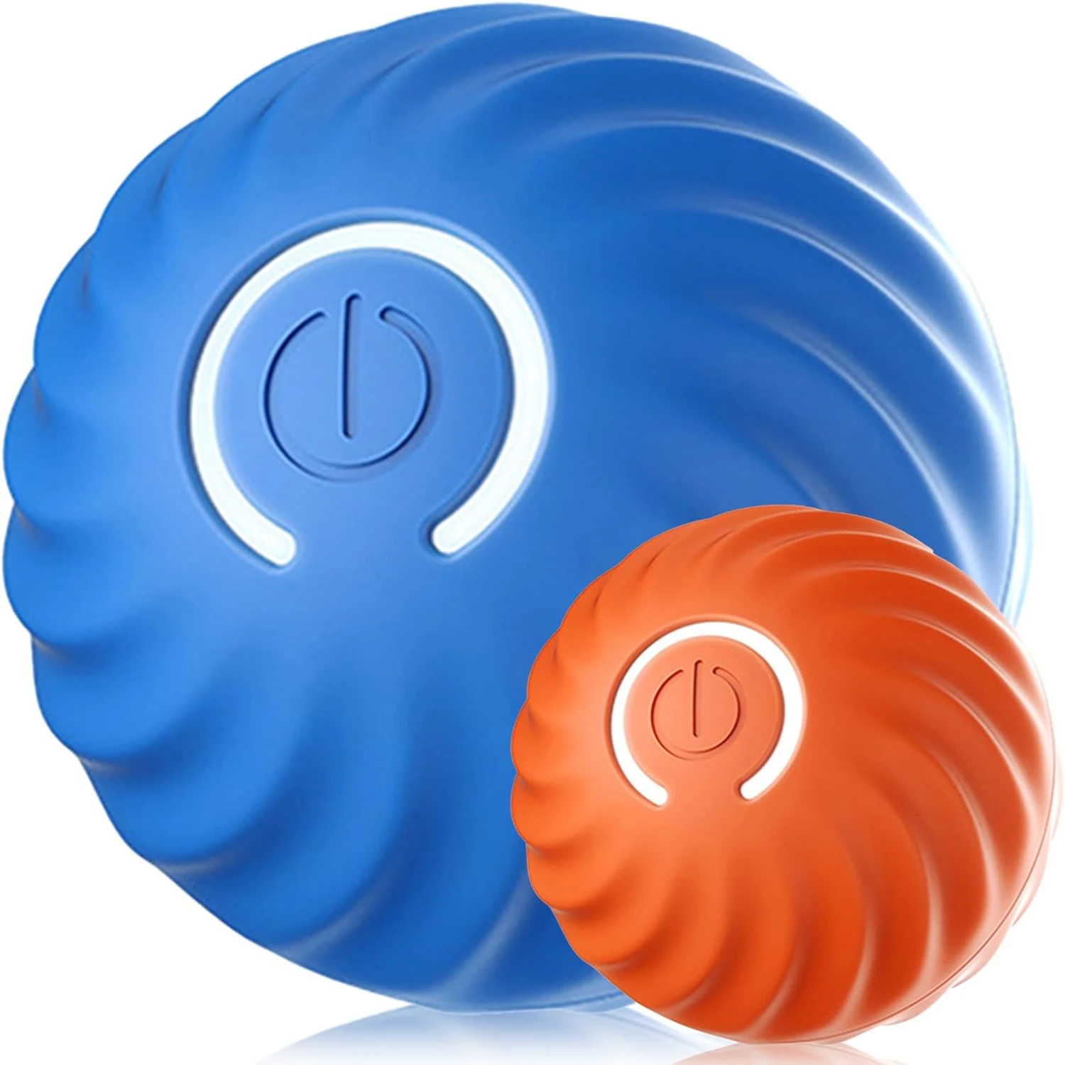 

Vibrant and Colorful Interactive Small Blue Dog Toy Ball for Non-stop Rolling Guaranteed with Orange Shell - Fun Exercise and En