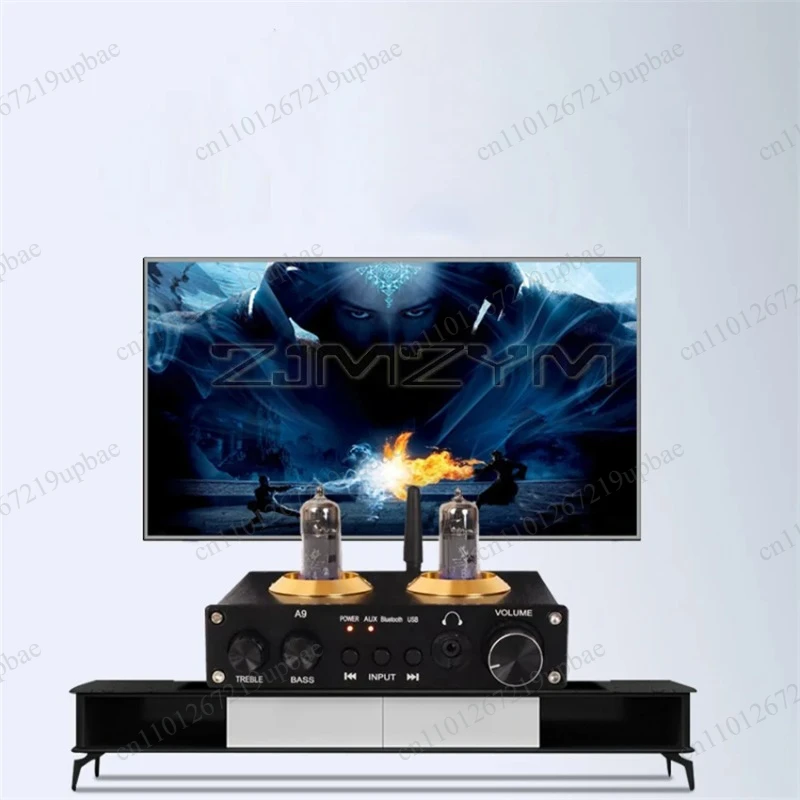 A9 Vacuum Tube Preamplifier, Hi‑Fi Bluetooth 5.0 Audio Preamp with U‑Disk Lossless Music Decoder