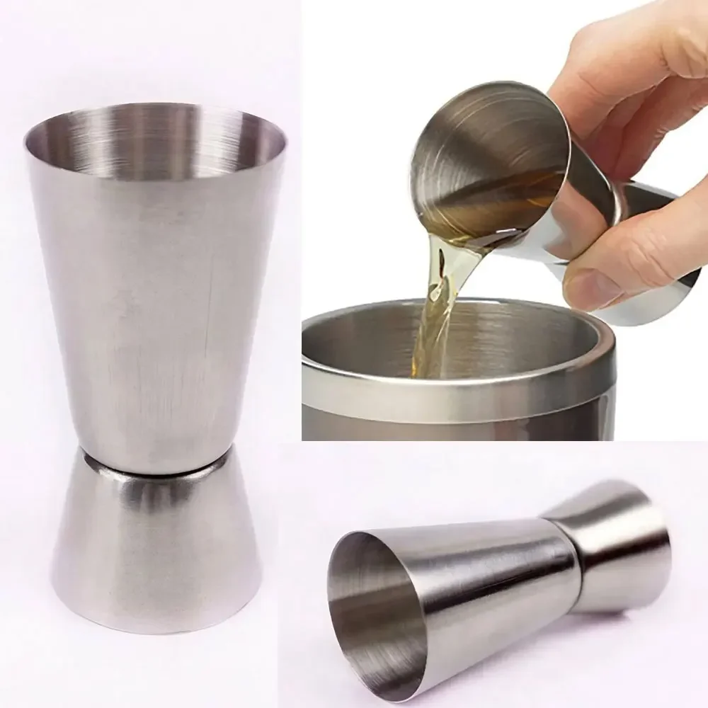 Stainless Steel Jigger Drink Spirit Shot Ounce Cup Cocktail Bar Shaker 15/30ml or 25/50ml Optional Bar Tools