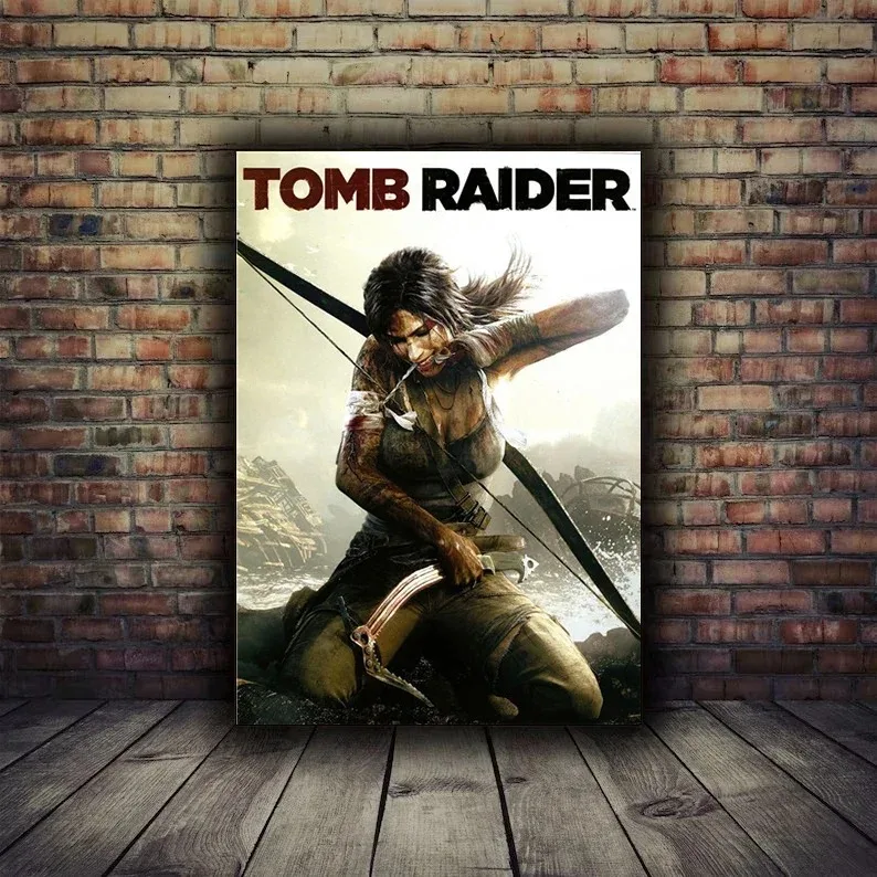 Hot Vedio Game Tomb Raider 1/2/3 Poster HD Printed Canvas Painting Wall Art Pictures Modern Gamer Room Home Club Decor