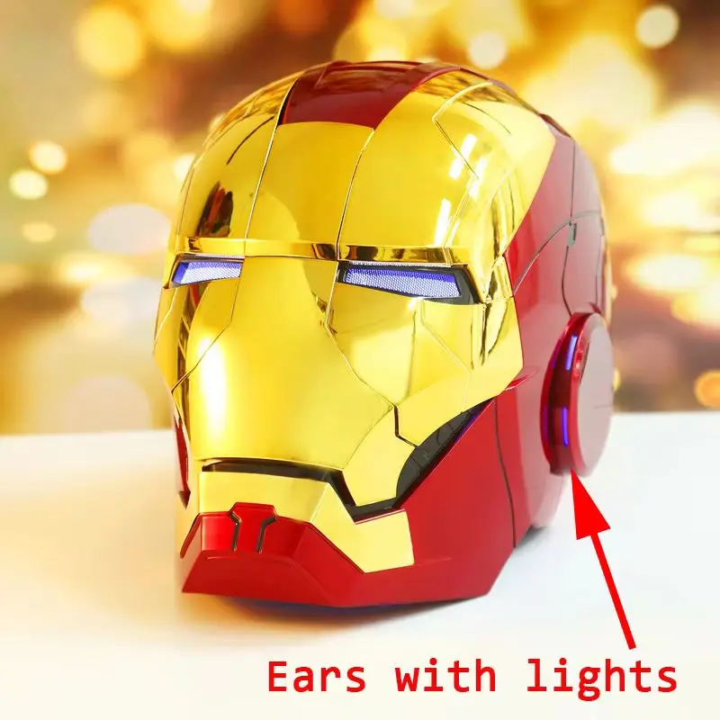 Iron Man Helm Mk5 Elektrische spraakgestuurde bediening Draagbaar masker 1:1 Automatische opening Sluiting Model Figuur Volwassen speelgoedcadeau