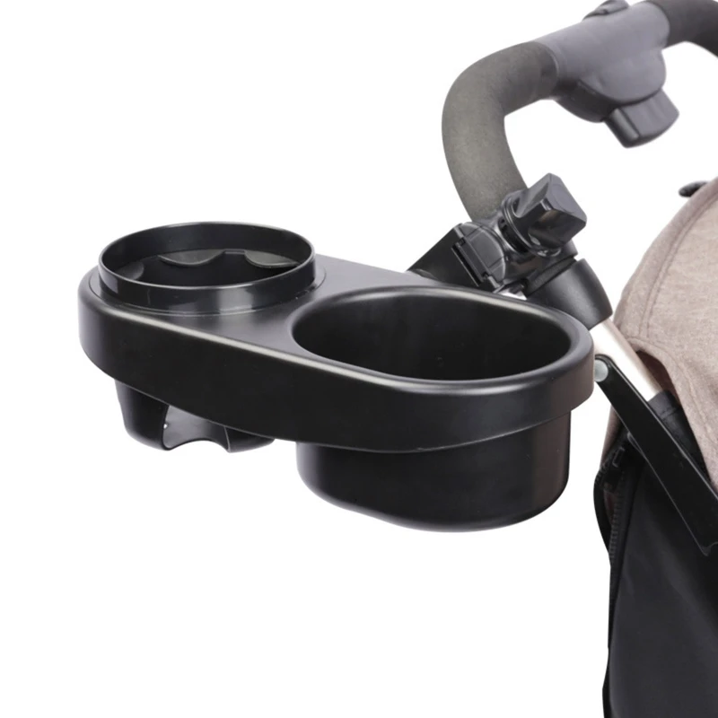 

Universal Stroller Tray Stroller Cup Holder Stroller Tray with Insulated Cup Holder Clamp Grip Firmly Stroller Bar