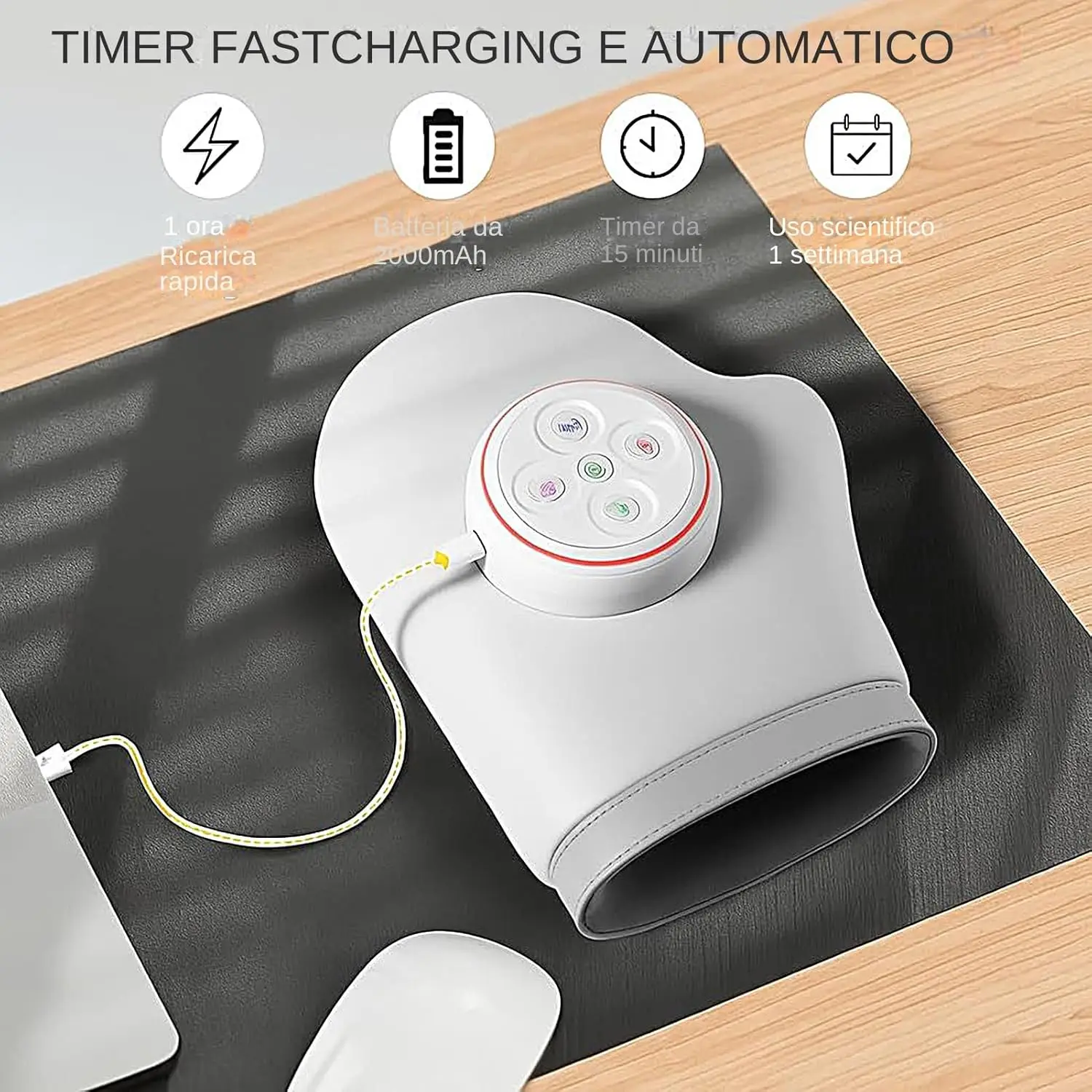 

Electric Hand Massager Air Pressure Kneading Wrist Massager Airbag Finger Massage Glove Hot Compress Acupoint Hand Relax