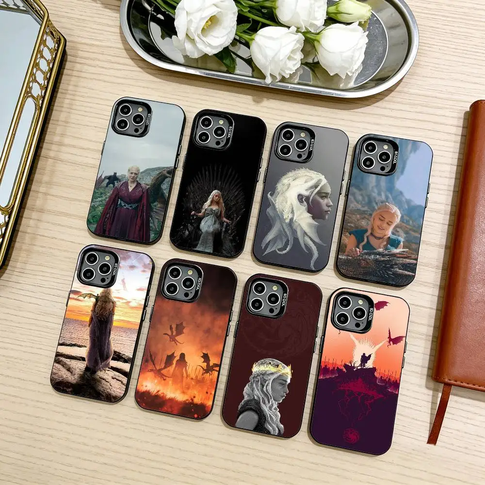 

Dragon Mother T-Thronesa Phone Case For iPhone17,16,15,14,13,12,11 Plus,Pro Max Black Candy silver phone case