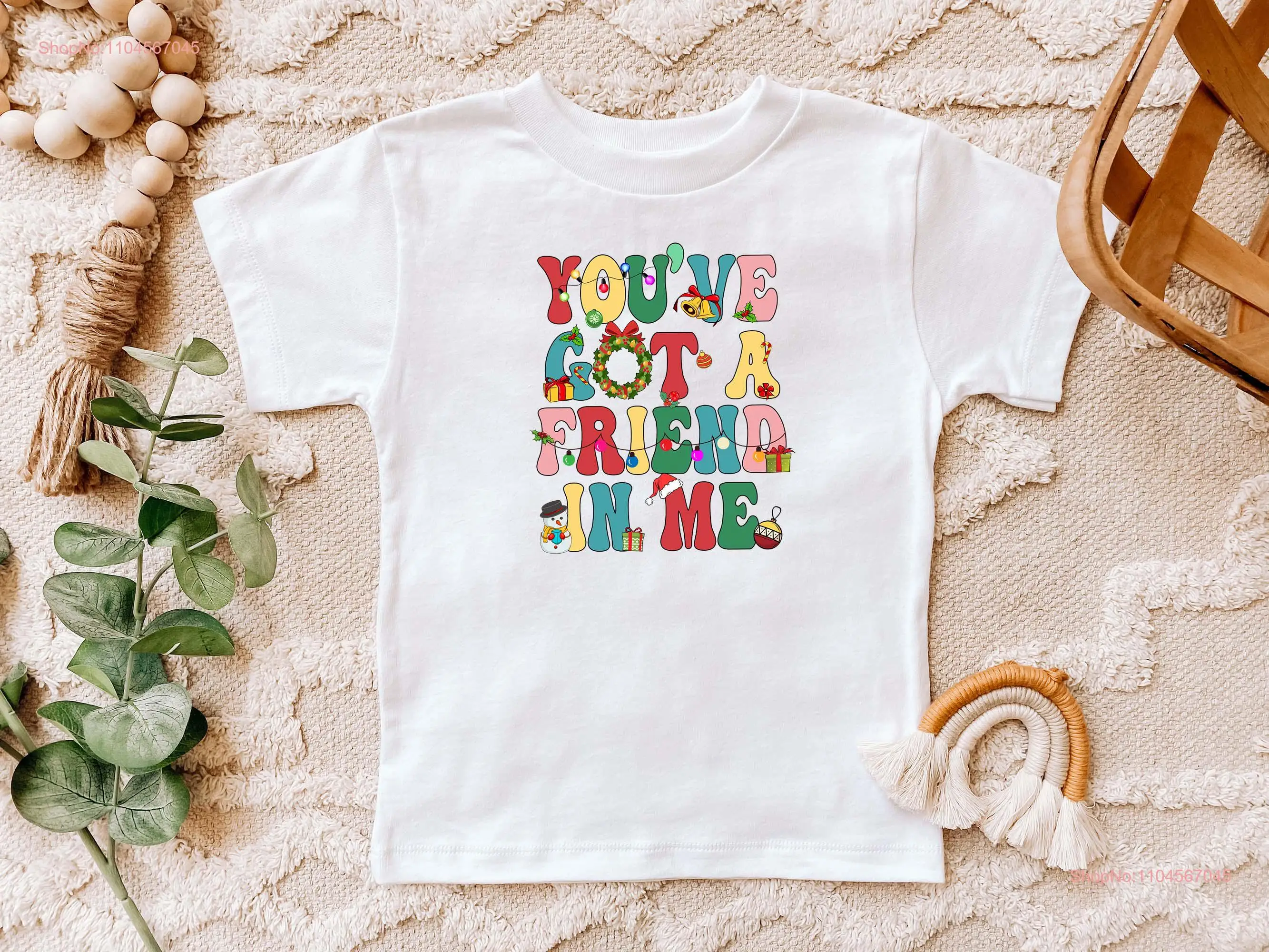 Vintage Christmas Friendship T Shirt You've Got Friend in Me Design Holiday Cozy Vibes Movie Quote long or short sleeves