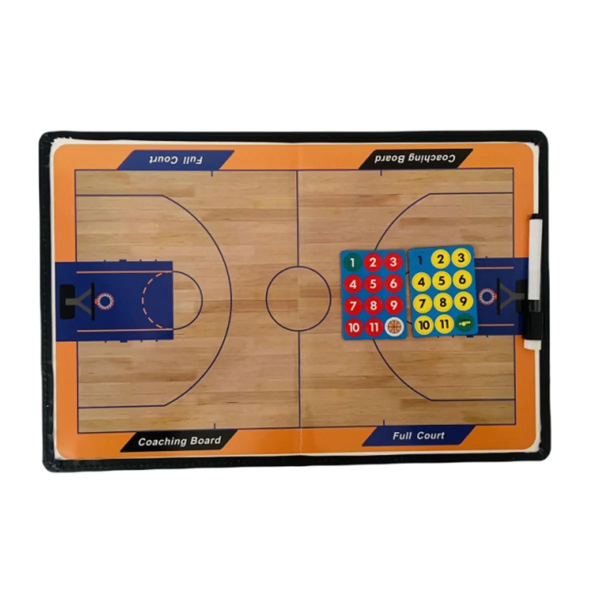 1PCS voetbal/basketbal tactisch bord, basketbal/voetbaltraining tactisch bord, opvouwbaar, beschrijfbaar, uitwisbaar
