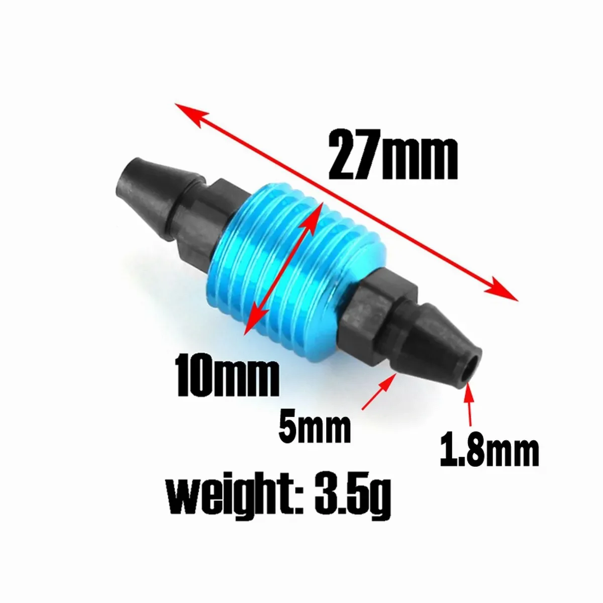 2pcs Aluminum Alloy Fuel Tank Air Cooler Spare Parts RC Oil Fuel Filter for HSP 94122 94188 1/10 RC Car Engine Accessories