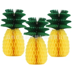 Pineapple Honeycomb Bulb Window Party Supplies Hawaiian Holiday Decorations Halloween Thanksgiving Pumpkin Hanging Ornament