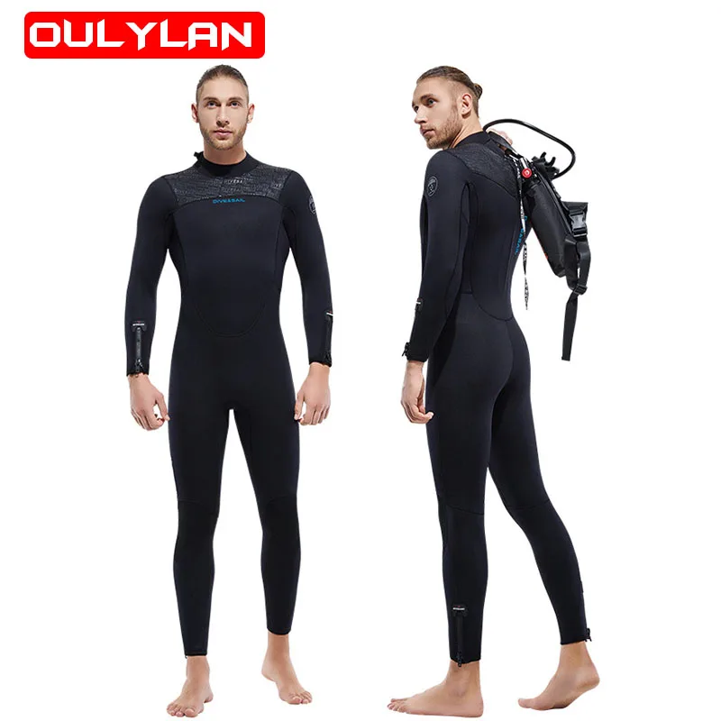 Oulylan 5MM Neoprene Wetsuit Men Women for Deep Scuba Diving Snorkeling Thickened Warm Wetsuit Swimming Kayaking Surf Suits