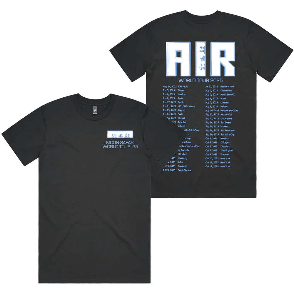

Cotton Tees Air MOON SAFARI World Tour 2025 T-shirt Summer Short Sleeve Men Women Tshirts Loose Round Neck Casual T Shirt Print