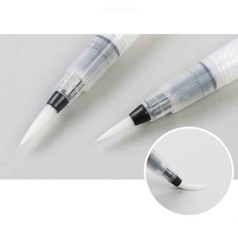 3pcs/lot Refillable Coloured Drawing Pen Painting Brush for Painter Students Calligraph Drawing Pen with Water Tank Penholder
