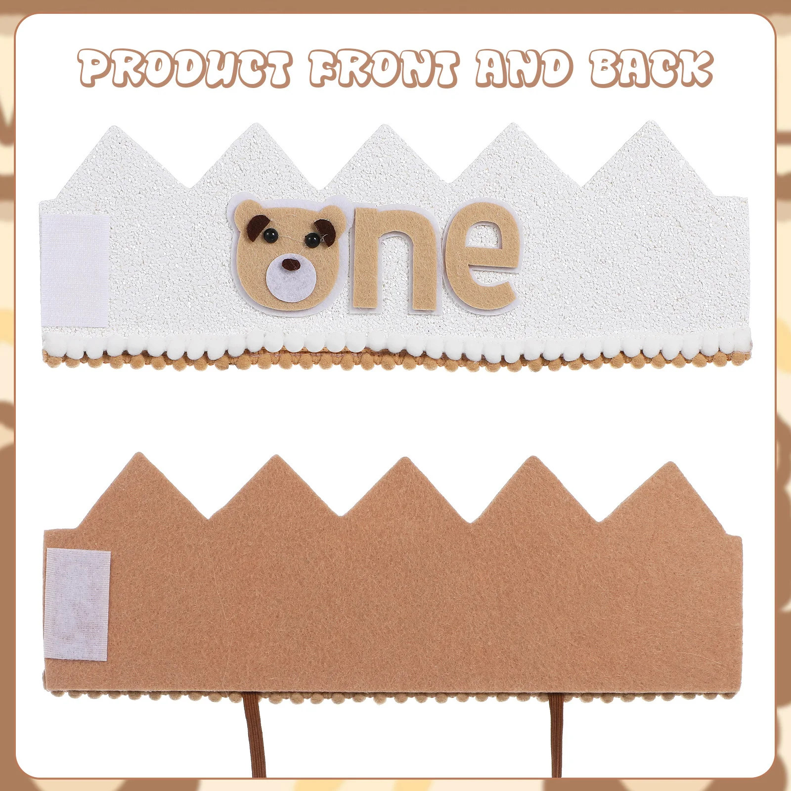 

First Crown Hat 1St Birthday Decoration Adjustable Party Headdress Lightweight Comfortable Birthday Hat Photo