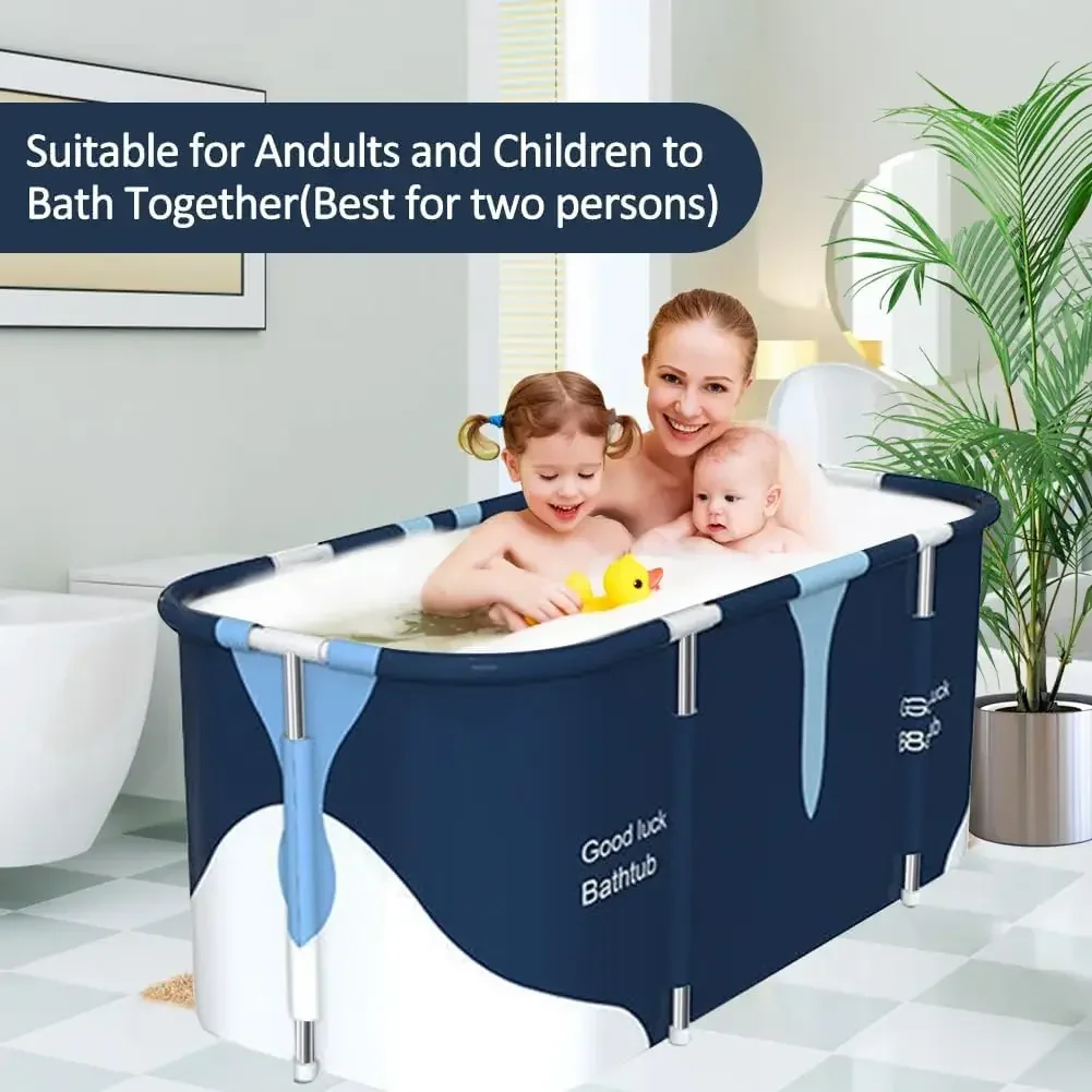 Portable folding bathtub soaking tub,  collapsible bathtub, adult separate family bathroom SPA bathtub Ice Bath