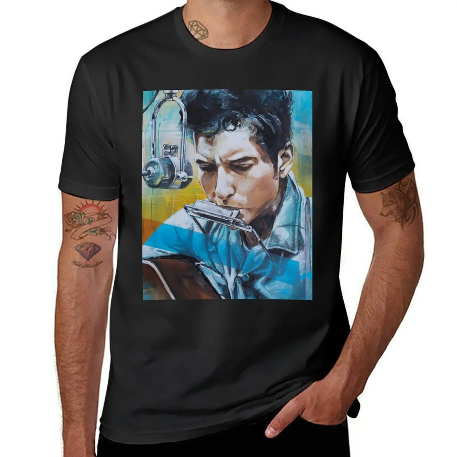 Robert Zimmerman painting T-Shirt summer tops customizeds t shirts for men cotton