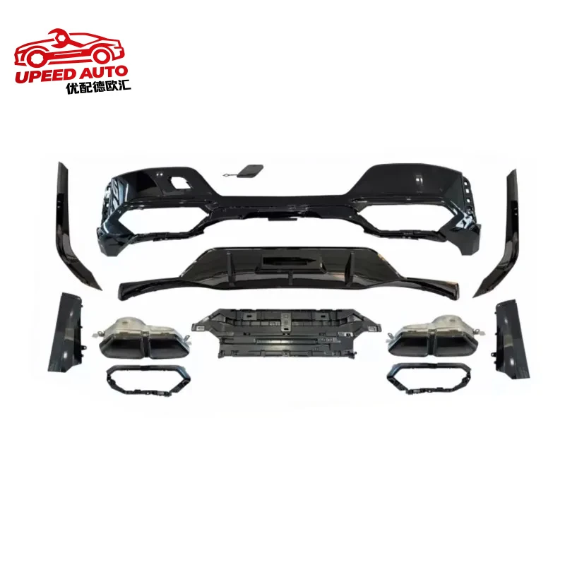 For 7 Series G70 Upgrade M760 Black Knight Aero Kits Side Extensions Spoiler Front Splitter G70 Rear Diffuser with Exhaust Tips