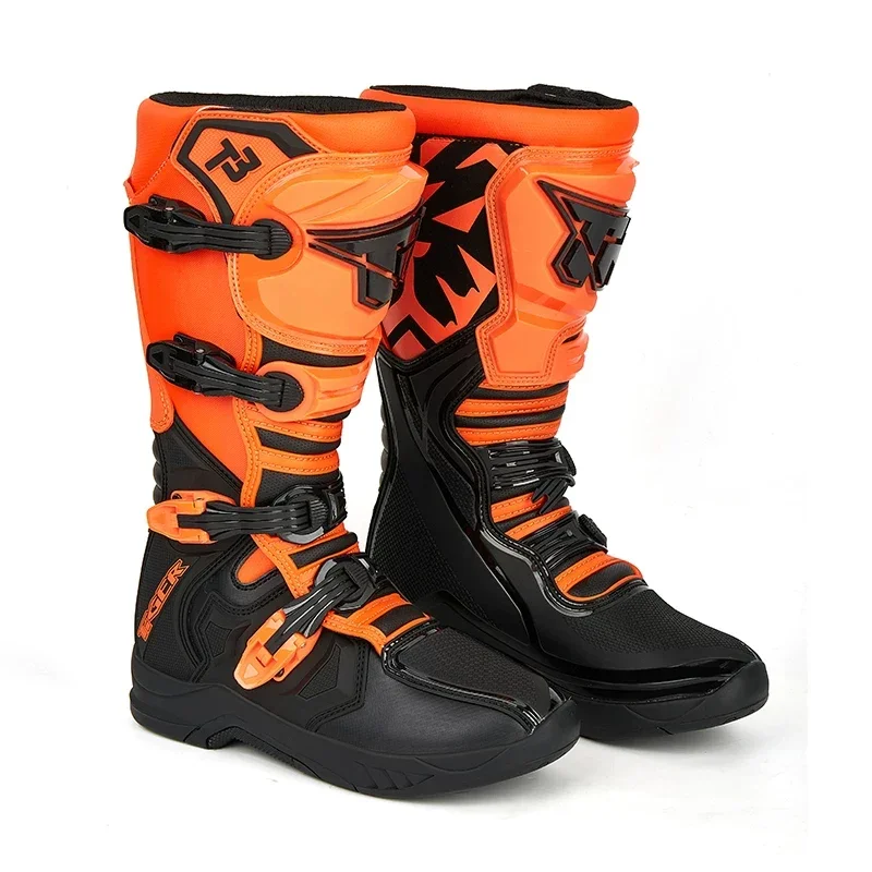 TR T3 Motocross Off Road Boots Men Women All Season Anti-Slip Anti-Fall Motorcycle Racing Protective Riding Boots