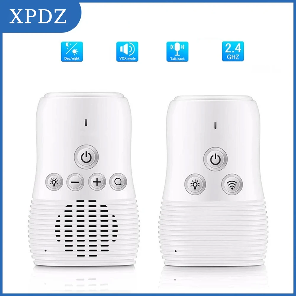 

2.4GHz Wireless Baby Monitor Home Audio Small Portable Babyphone Monitor Two-way Audio Function Intercom Rechargeable Battery