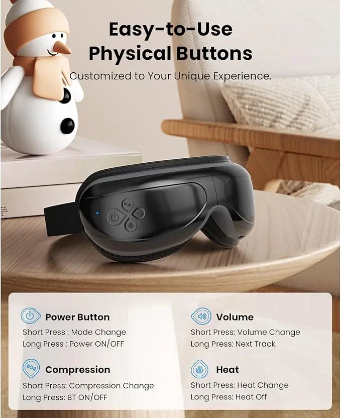 

Hot-selling Electric Eye Massager Migraine Relief Dry Eye Reduction Sleep Improvement Function