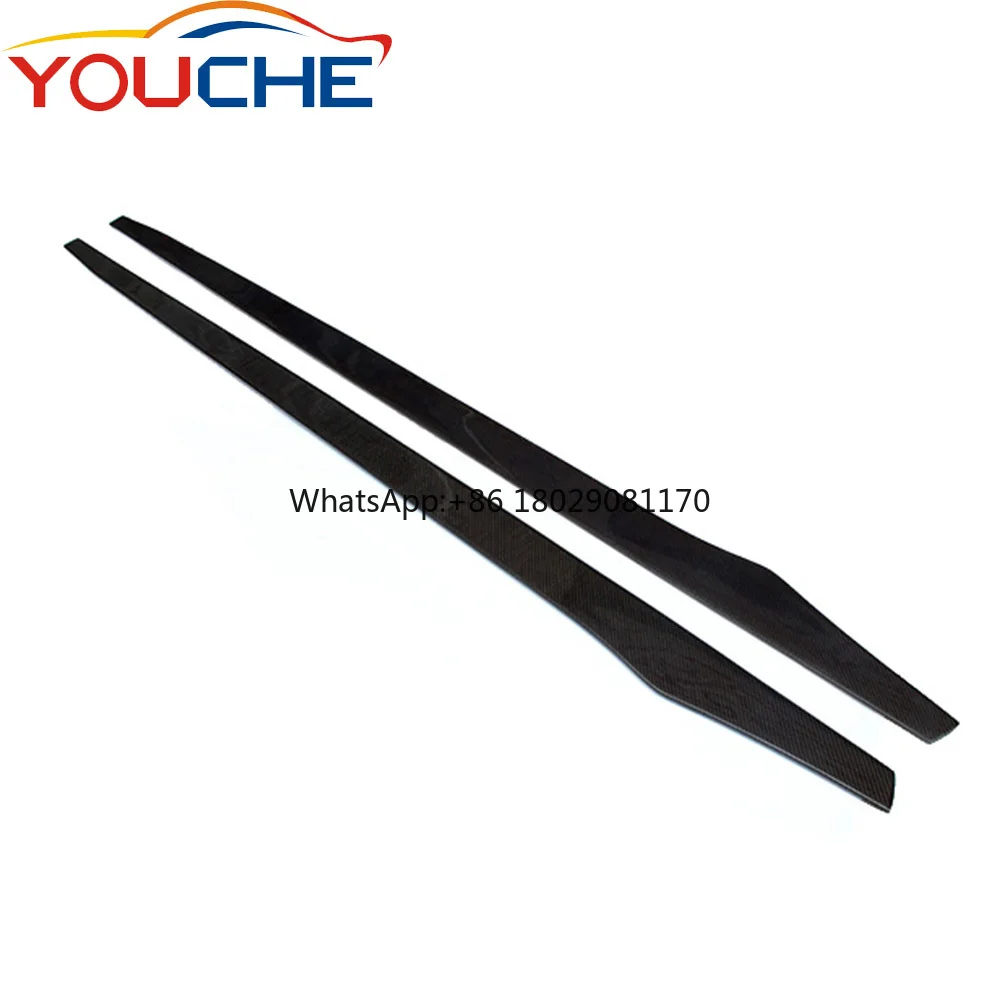 215CM carbon fiber side skirts extension for BMW 3 4 5 6 series F30 F32 F33 F10 F12 F13 universal side skirts