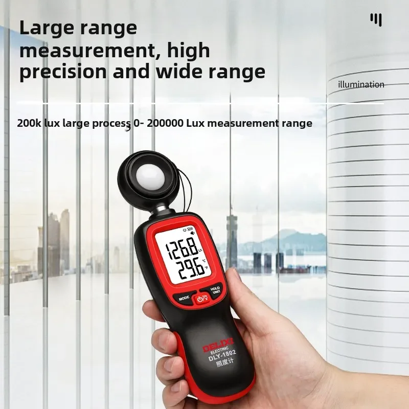 Digital Lux Meter with High Precision Light Measurement for Luminous Flux Testing in Brightness