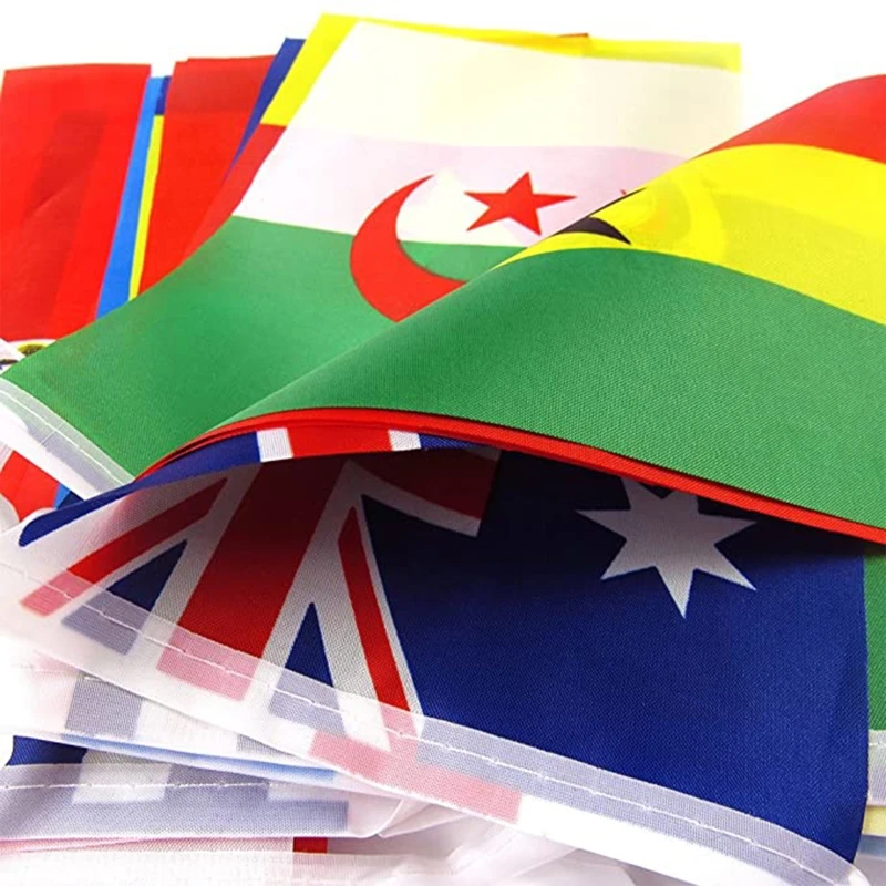 100 Different Countries Hanging Flags Banners for Office Bar Hotel Home Decorations Activity International World Banners