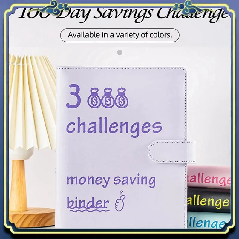 แบบพกพา 100 ซอง Challenge Binder Savings Challenges Book Money Saving Planner Budget Binder