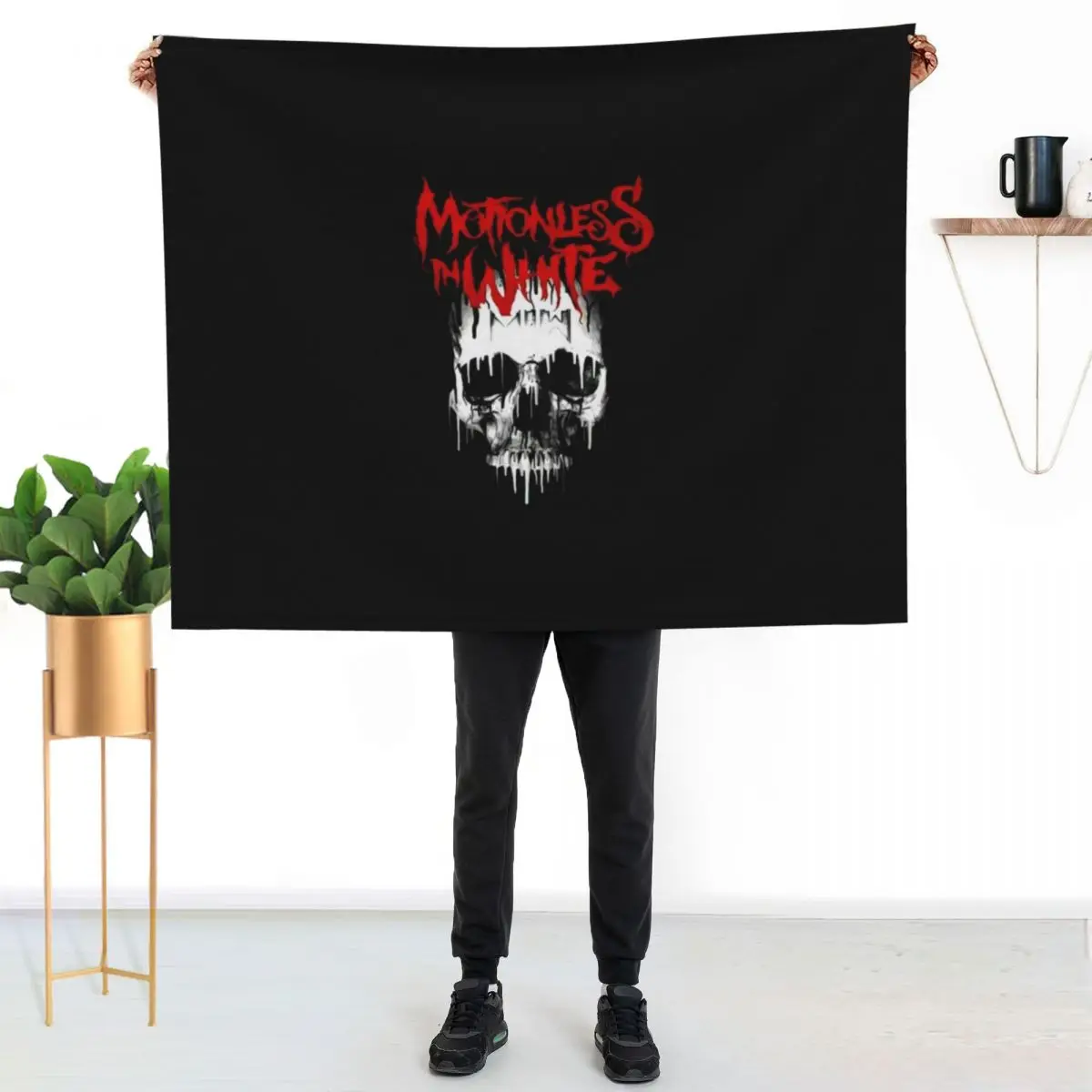 Motionless Best Selling Music Band Gift Men Throw Blanket Sofa Quilt Hairy Blankets For Sofas manga Vintage Blankets