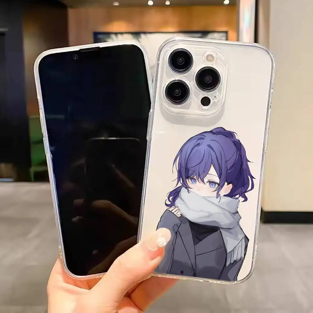 

Asahina Mafuyu Cute Anime Phone Case For iPhone 17 16 15 14 13 12 11 Mini Pro Max Plus Transparent Cover
