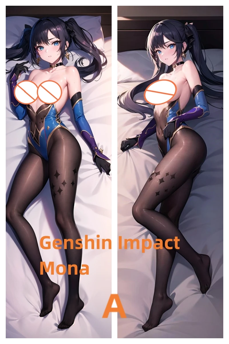 

Dakimakura Anime Pillow Case Genshin Impact Mona Double-sided Print Of Life-size Body Pillowcase Gifts Can be Customized