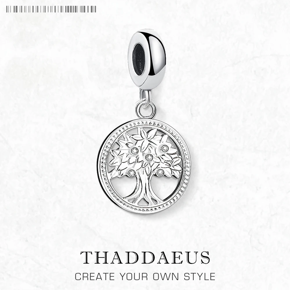 

Tree of Life Round Pendant Charm Spring 925 Sterling Silver Elegant Women Girls Jewelry Gifts Dropshipping