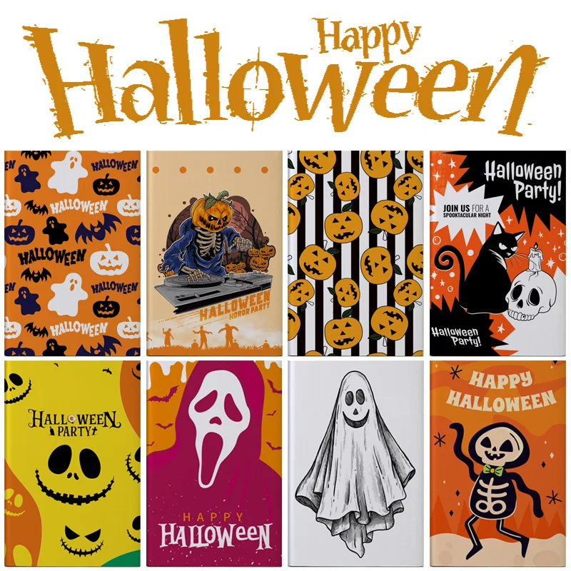 20Pcs Scary Style Aluminium Metal Cigarette Box For 8mm Cigarettes Case Custom LOGO Ghost Skull Pumpkin Halloween Gift For Man