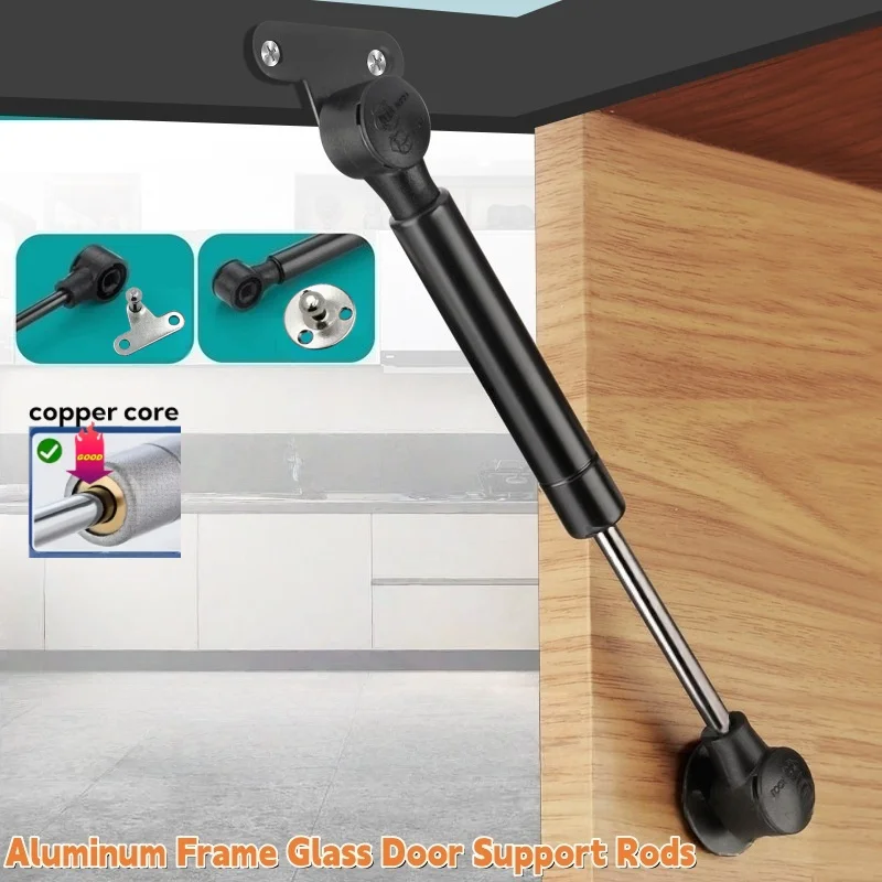 1pcs Ultra-Short Gas Struts Aluminum Frame Support Rod for Glass Doors&Cabinets Adjustable Hydraulic Air Pressure Brace Home Har