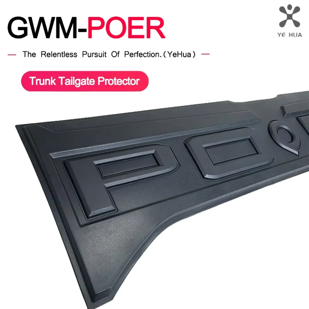 Rear Trunk Panel For Great Wall Poer Gwm Poer 2019-2023 Pick UP Car Strip Decals Sticker of Tailgate Modifier Parts Accessories