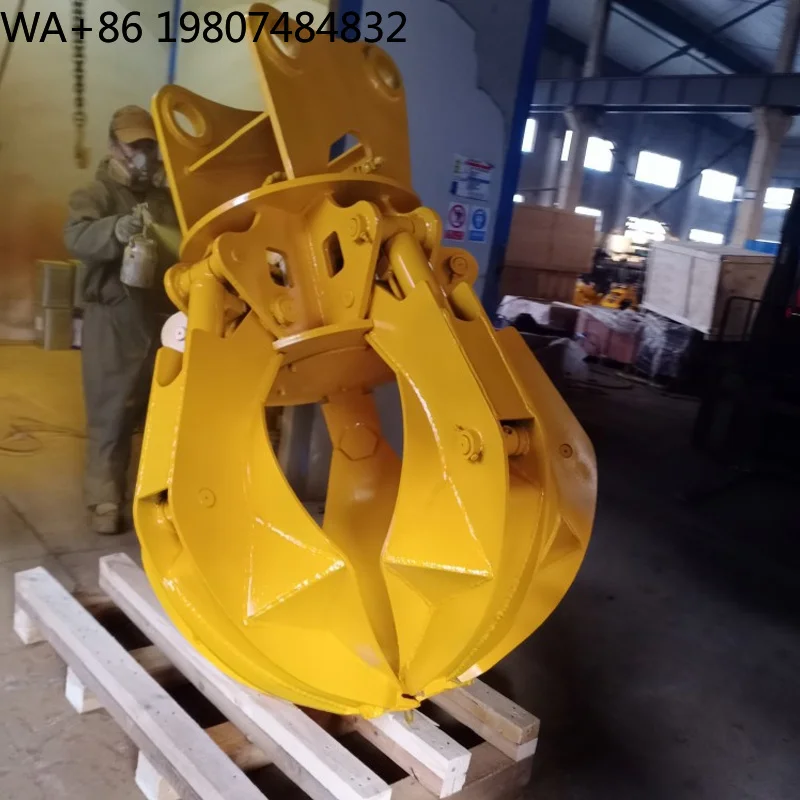 Professional Sand Gravel Loading Hydraulic Grab High Efficiency Excavator Attachment for Construction Bulk Material Grabbing