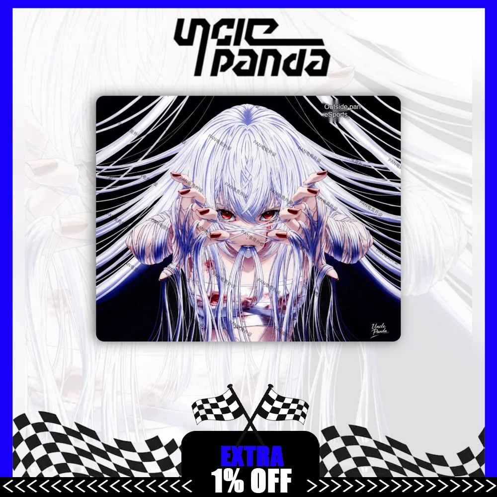 New Uncle Panda CJ Limited Tempered Glass Mouse Pad 490x420mm Large Gaming Desk Mouse Mat for FPS Esports PC Gamer Accessory
