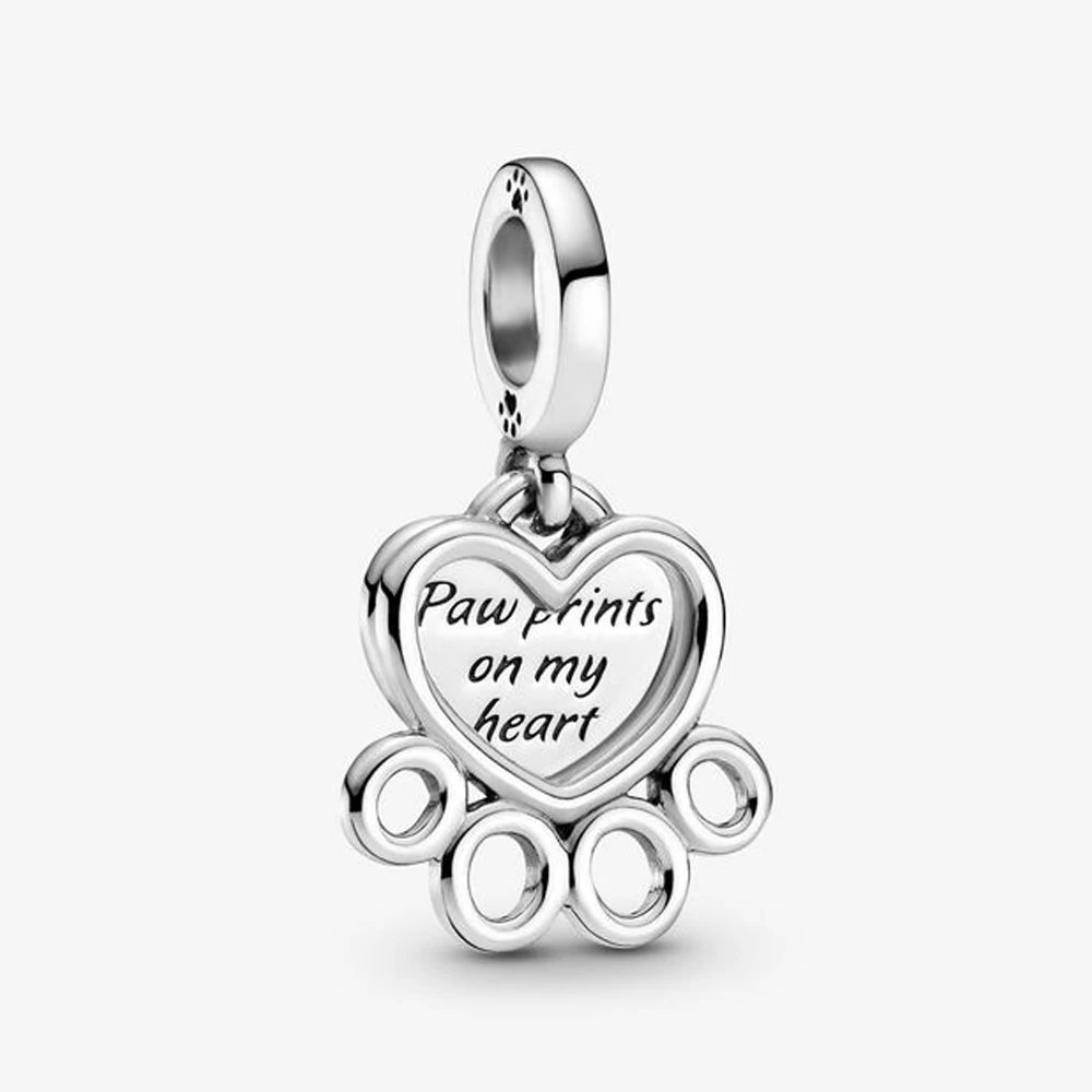 NEW Silver Color Charm Beads Are Suitable For  Bracelet Necklace Cat Puppy Love Female Diy Jewelry Charm image 4