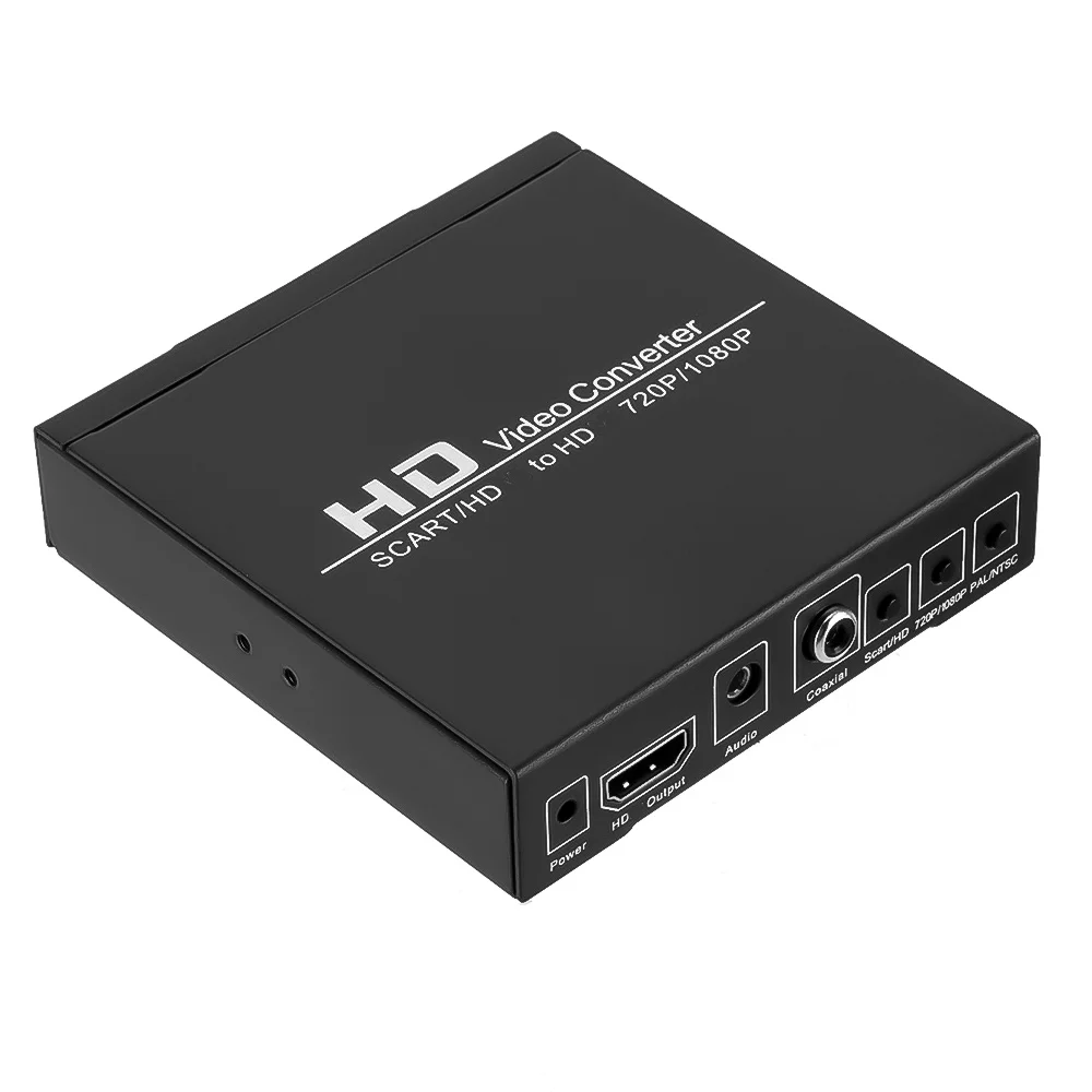 Pełny 1080P cyfrowy SCART HD do konwerter HD wysokiej rozdzielczości konwerter wideo przejściówka Adapter ue/moc US dla HDTV HD