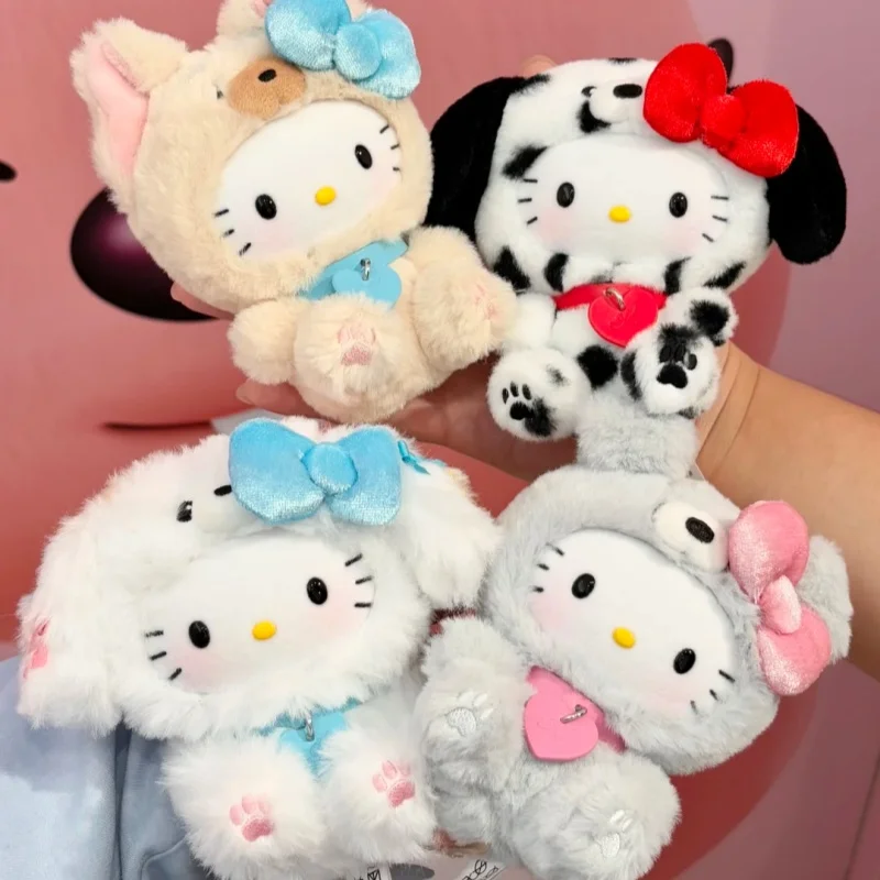 Genuine TOPTOY Hello Kitty Puppy Party Series Blind Box Kawaii Soft Bag Charm Keychain Anime Collectible Figure Pendant Toy Gift view 2