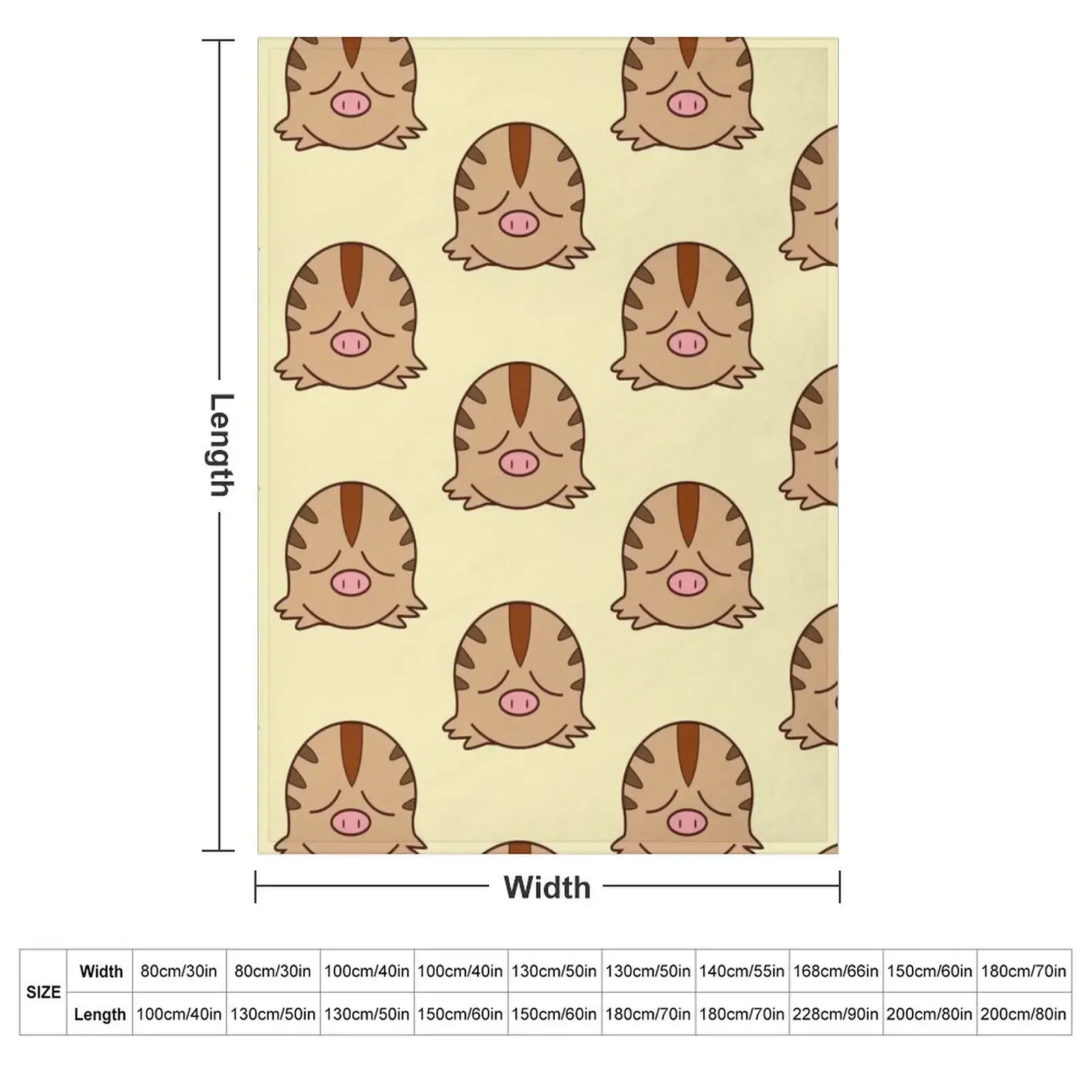 Swínub Chibi - Cute Pig Throw Blanket Single Soft Plaid Quilt Decorative Sofa Blankets