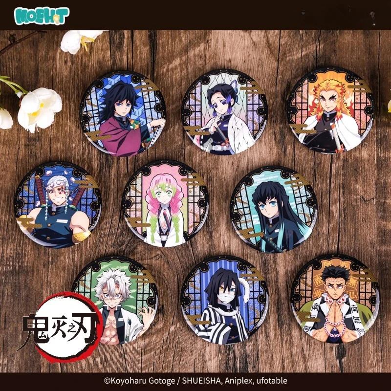 Demon Slayer Tanjiro Kamado Tokitou Muichirou Iguro Obanai Badge Anime Peripheral Collection Goods Cute Brooch Kawaii Gift New