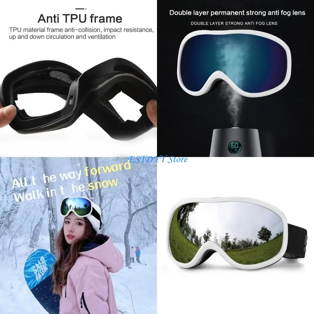 

G6DE Лыжные очки с УФ-защитой для сноуборда, противотуманные двухслойные лыжные очки для спорта на открытом воздухе, лыжные очки