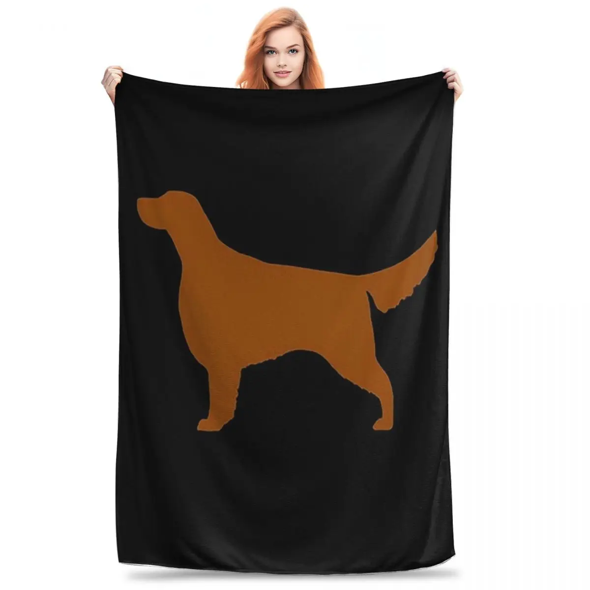 Irish Setter Silhouette(s) Blankets Fleece Warm Sofa Throw Blankets For Couch Bedding Outdoor Throws Bedspread Quilt