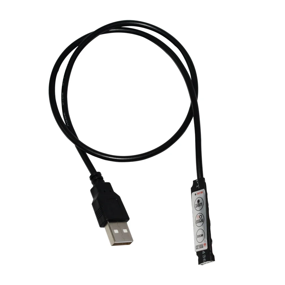 50CM USB DC5V Connector Cable Line Control Line for RGB LED Strip 3 Keys 4 Pins Switch Wire