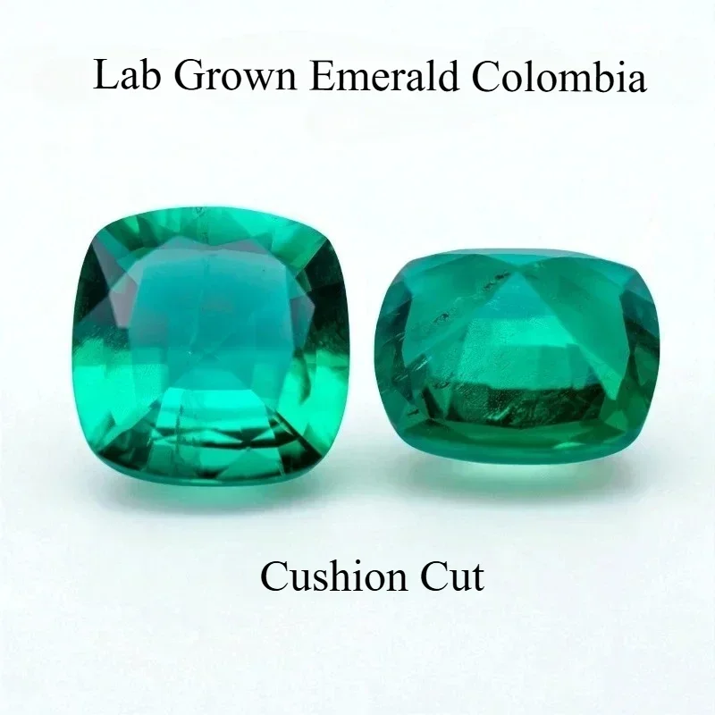 

Lab Grown Emerald Colombia Muzo Green Color Cushion Cut Hydrothermal Gemstone with AGL Certificate for Ring Jewelry Diy Making