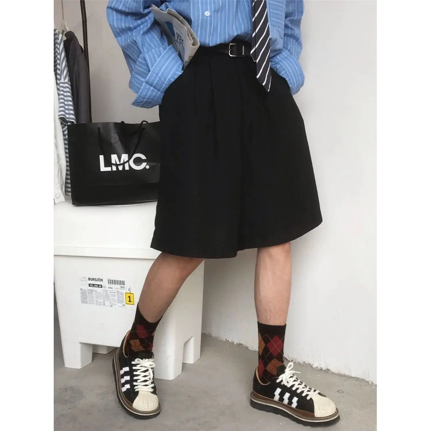 Men's Trendy Loose Casual Shorts Fashion All-match Men Skirt