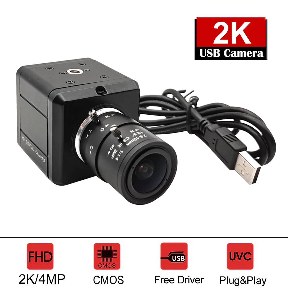 

NEOCoolcam HD 4mm/6mm 2.8-12mm Varifocal Manual Zoom 4MP 30fps 2560x1440 MJPG High Speed Video Live PC Webcam OTG UVC USB Camera