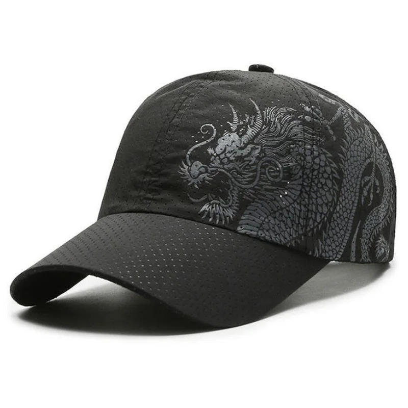 Brand fishing Dragon Cotton Mesh Cap For Men Women Gorras Snapback Caps Baseball Caps Casquette Dad Hat Outdoors Cap