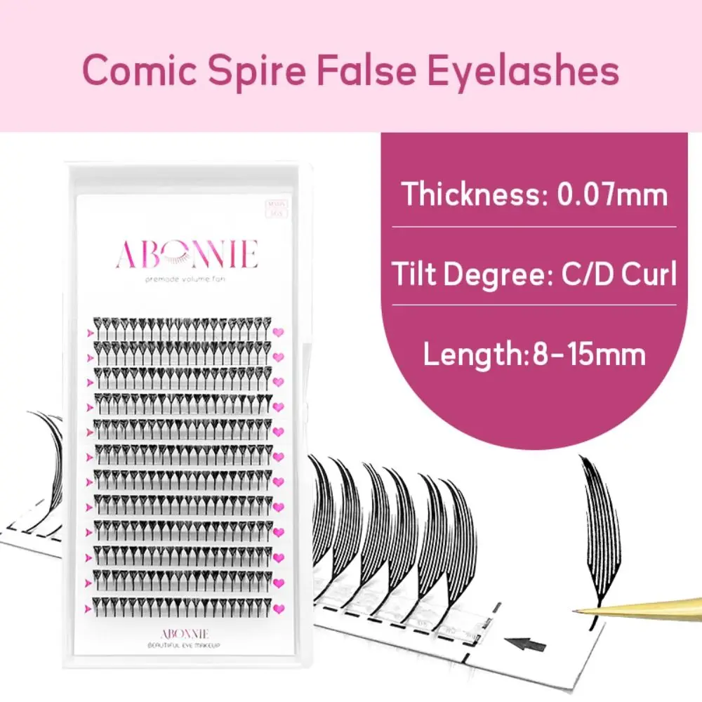 12 Rows Cluster Lashes Kit Single Cluster Comic Spire False Eyelashes C/D Curl Mink Lashes Extensions Eye Makeup Tools