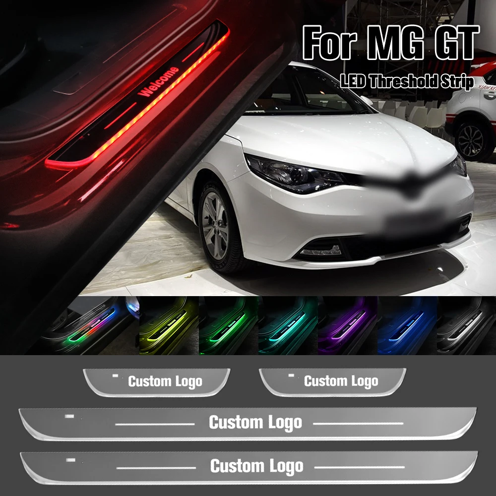 

For MG GT MGGT 2016-2023 Car Door Sill Light Customized Logo LED 2019 2020 2021 2022 Welcome Threshold Pedal Lamp Accessories