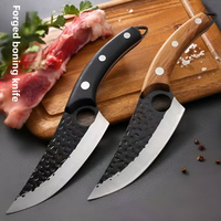 Hand-Forged Kitchen Pick Bones Machete Solid Wood Handle Sharp Cleaver Sever Knife Kitchen Replaceable Blade Knife